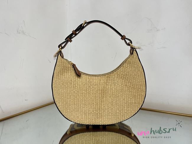 Fendi Fendigraphy natural straw bag - 1