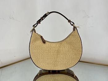 Fendi Fendigraphy natural straw bag