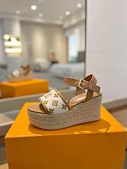 Louis Vuitton Starboard Wedge Brown Sandals - 3