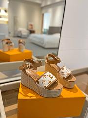 Louis Vuitton Starboard Wedge Brown Sandals - 6
