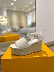 Louis Vuitton Starboard Wedge White Sandals - 2