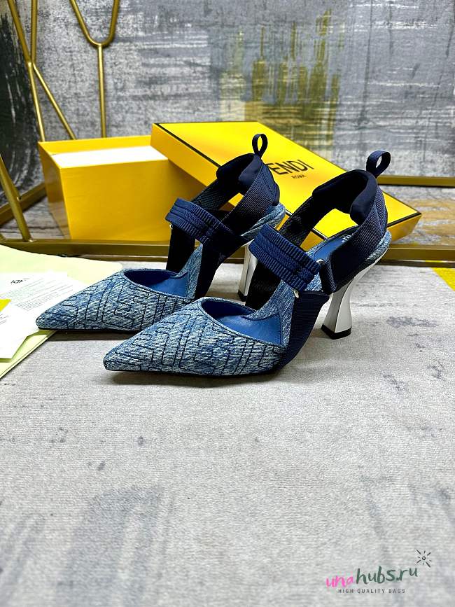 Fendi Colibri denim heels - 1