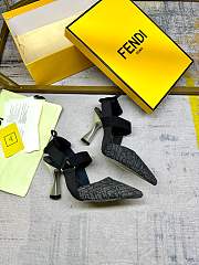 Fendi Colibri black denim heels - 6