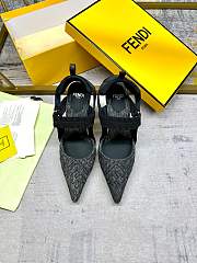 Fendi Colibri black denim heels - 5