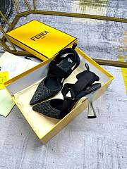 Fendi Colibri black denim heels - 2