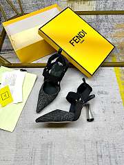 Fendi Colibri black denim heels - 3