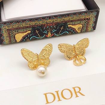 Dior butterfly earrings 