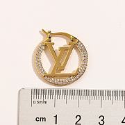 Louis Vuitton LV logo Hoop Stud Earrings  - 2