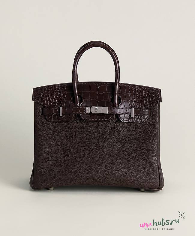 Hermès Birkin 25 Rouge Sellier Matte Alligator and Togo Touch Gold Hardware - 1