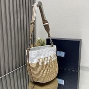 Prada crochet and leather mini-bucket bag - 5