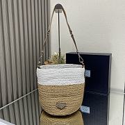 Prada crochet and leather mini-bucket bag - 3