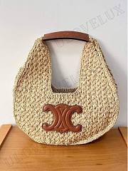 Celine Triomphe raffia tote bag   - 1