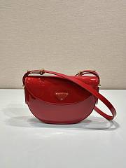 Prada patent red leather shoulder bag - 1