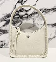 Fendi White Mini Fendessence Logo Plaque Tote Bag - 1