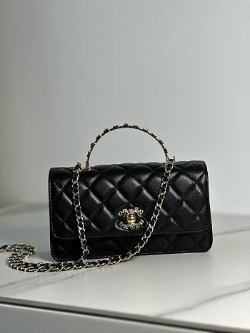 Chanel Woc Letters Top Handle Chain Wallet