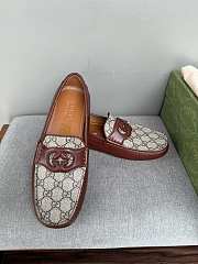 Gucci Interlocking G Driver Brown Loafers  - 3