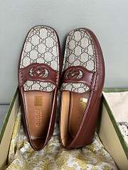 Gucci Interlocking G Driver Brown Loafers  - 6