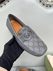 Gucci Interlocking G Driver Gray Loafers - 6