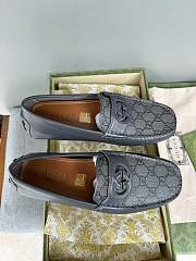 Gucci Interlocking G Driver Gray Loafers - 5