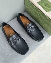 Gucci Interlocking G Driver Black Loafers - 1