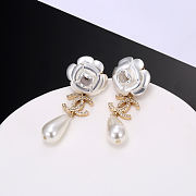 Chanel pearl flower earings  - 2