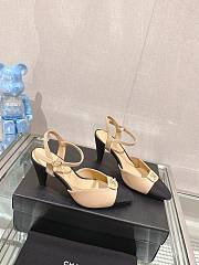 Chanel 2 tone heels ( black/ beige/ white) 7cm - 6