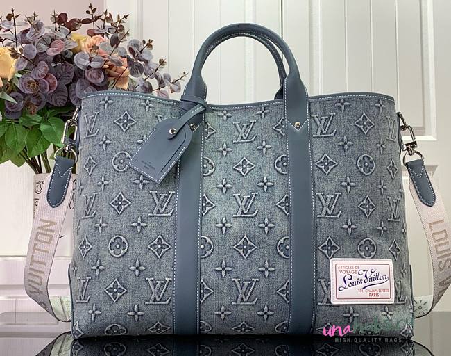 Louis Vuitton Weekend Tote MM Denim - 43x34x17.5 - 1