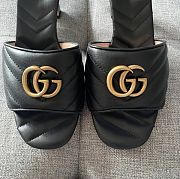 Unahubs Gucci Marmont Slingback Heels In Black - 6