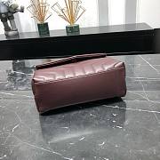 YSL Loulou Burgundy Smooth Leather Bag In Burgundy - 23cm - 6