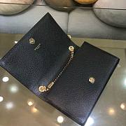 YSL Monogram Gourmette Black Grained Leather - 20x13xcm - 3