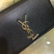 YSL Monogram Gourmette Black Grained Leather - 20x13xcm - 2