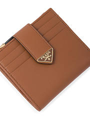 Prada Small leather wallet in cognac - 10x8cm - 3