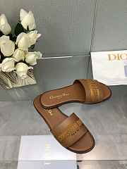 Dior Dway Slides in Brown leather  - 5