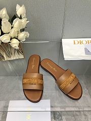 Dior Dway Slides in Brown leather  - 3