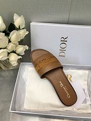 Dior Dway Slides in Brown leather  - 4