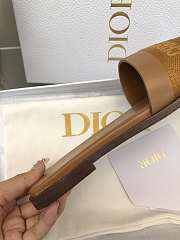 Dior Dway Slides in Brown leather  - 2