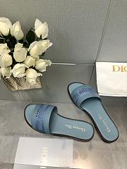 	 Dior Dway Slides in Blue leather - 6