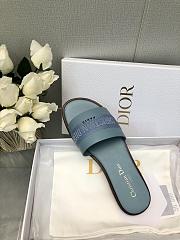 	 Dior Dway Slides in Blue leather - 5