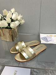 	 Dior Dway Slides in Gold leather - 6