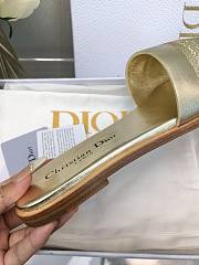 	 Dior Dway Slides in Gold leather - 5