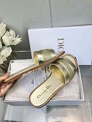 	 Dior Dway Slides in Gold leather - 4