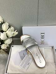 	 Dior Dway Slides in Silver leather - 5