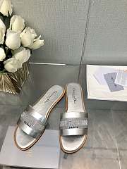 	 Dior Dway Slides in Silver leather - 4
