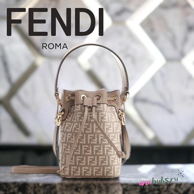 Fendi Mon Tresor Bucket Bagbin Dove Gray - 12x18x10 cm - 1