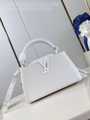 Louis Vuitton Capucines White - 22 x 12 x 8
