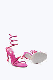 RENE CAOVILLA MARGOT SHOCKING PINK SANDAL WITH DEGRADÉ CRYSTALS 105 - 6