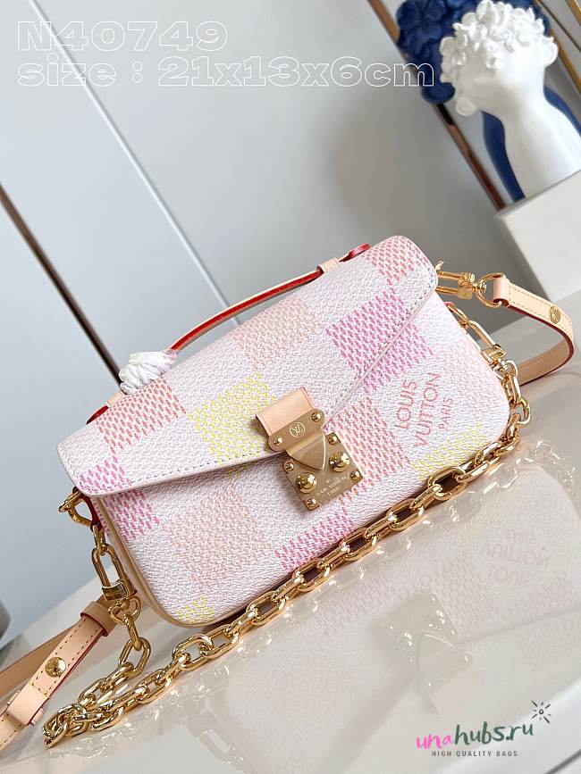 Louis Vuitton Pochette Métis East West Bag Peach Pink - 21.5 x 13.5 x 6 cm - 1