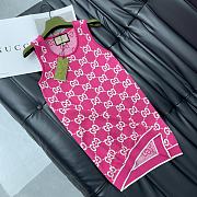 Gucci GG cotton jacquard minidress pink - 3