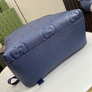 Gucci Blue jumbo GG leather backpack - 32x 42x 16cm - 6