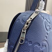 Gucci Blue jumbo GG leather backpack - 32x 42x 16cm - 5